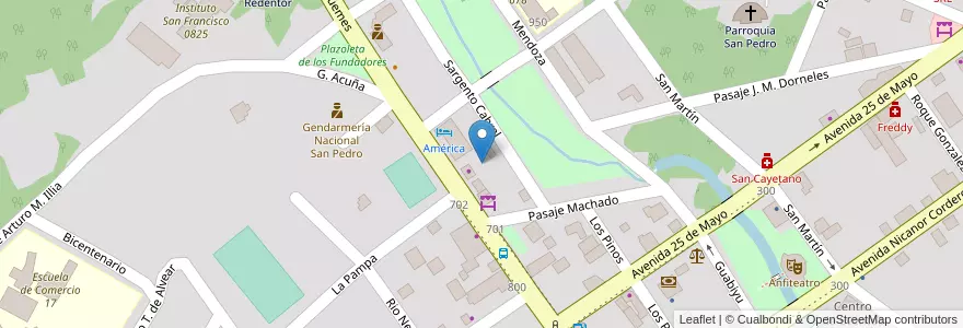 Mapa de ubicacion de Manzana 6 en 아르헨티나, Misiones, Departamento San Pedro, Municipio De San Pedro, San Pedro.