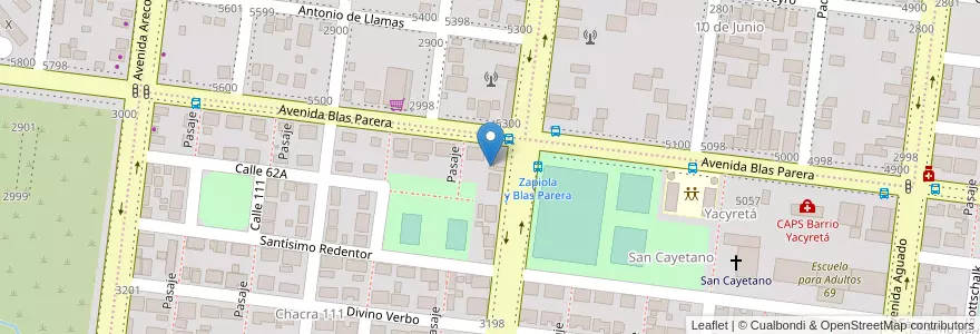 Mapa de ubicacion de Manzana 6 en 아르헨티나, Misiones, Departamento Capital, Municipio De Posadas, Posadas.