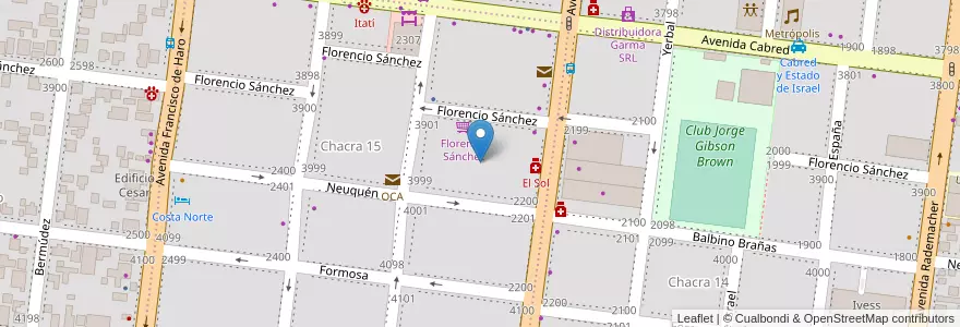 Mapa de ubicacion de Manzana 6 en Аргентина, Misiones, Departamento Capital, Municipio De Posadas, Posadas.