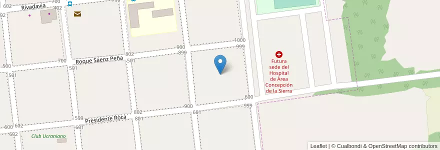 Mapa de ubicacion de Manzana 60 en Arjantin, Misiones, Departamento Concepción, Municipio De Concepción De La Sierra.