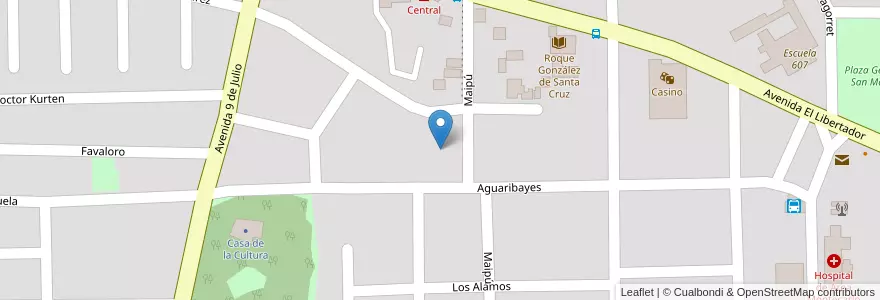 Mapa de ubicacion de Manzana 62 en アルゼンチン, ミシオネス州, Departamento Montecarlo, Municipio De Montecarlo, Montecarlo.