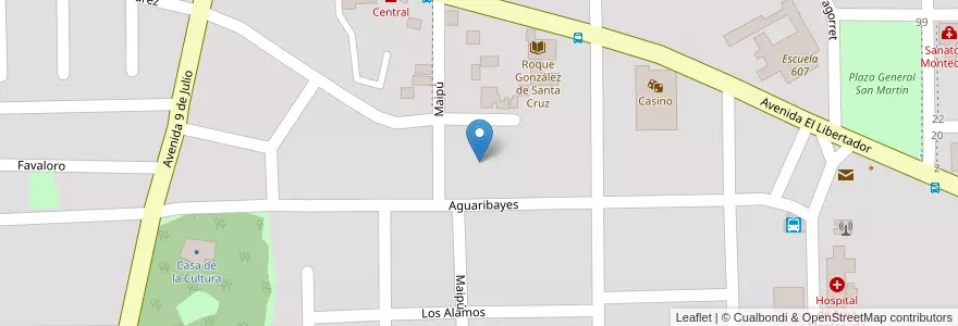 Mapa de ubicacion de Manzana 63 en Arjantin, Misiones, Departamento Montecarlo, Municipio De Montecarlo, Montecarlo.