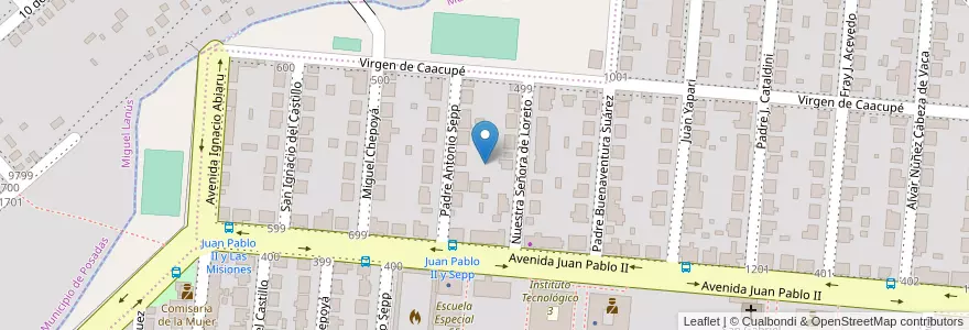 Mapa de ubicacion de Manzana 64 en アルゼンチン, ミシオネス州, Departamento Capital, Municipio De Garupá.