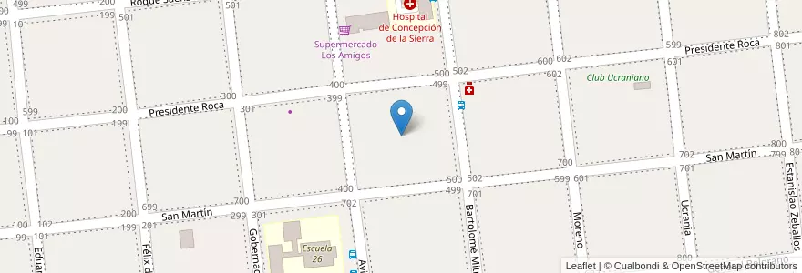 Mapa de ubicacion de Manzana 65 en 아르헨티나, Misiones, Departamento Concepción, Municipio De Concepción De La Sierra, Concepción De La Sierra.