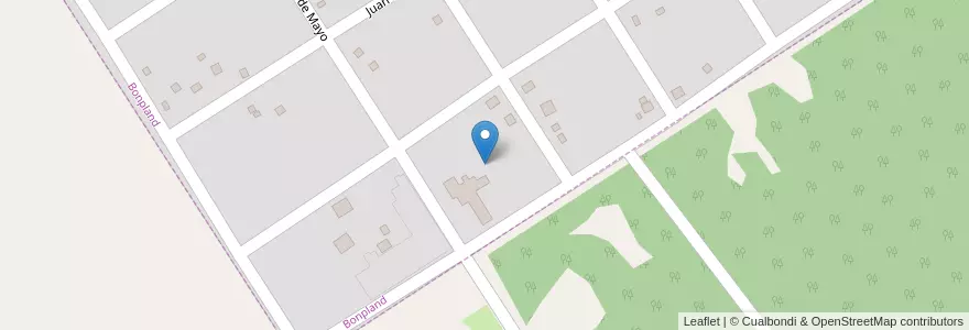 Mapa de ubicacion de Manzana 66 en アルゼンチン, ミシオネス州, Departamento Candelaria, Municipio De Bonpland, Bonpland.