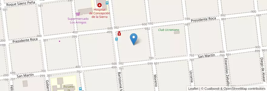 Mapa de ubicacion de Manzana 66 en Argentinië, Misiones, Departamento Concepción, Municipio De Concepción De La Sierra, Concepción De La Sierra.