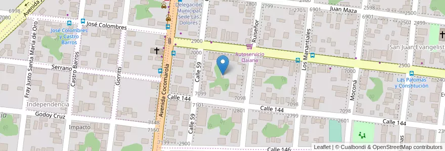 Mapa de ubicacion de Manzana 67 en 아르헨티나, Misiones, Departamento Capital, Municipio De Posadas, Posadas.
