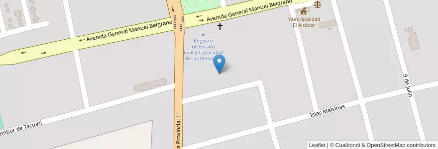 Mapa de ubicacion de Manzana 68 en 阿根廷, Misiones, Departamento Libertador General San Martín, Municipio De El Alcázar, El Alcázar.