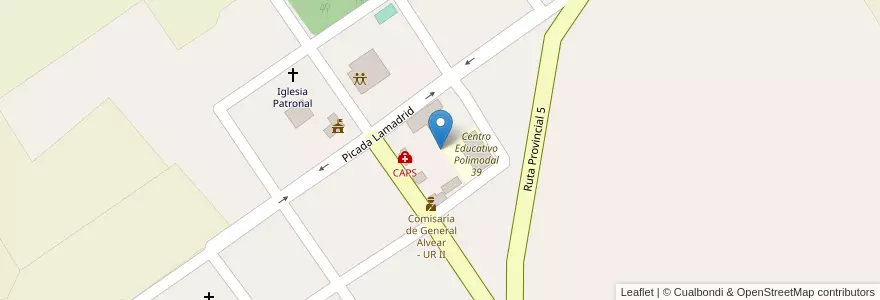 Mapa de ubicacion de Manzana 7 en アルゼンチン, ミシオネス州, Departamento Oberá.