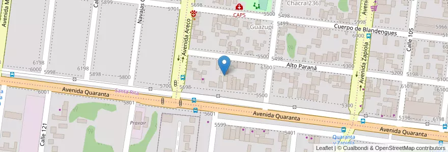 Mapa de ubicacion de Manzana 7 en Argentinien, Misiones, Departamento Capital, Municipio De Posadas, Posadas.