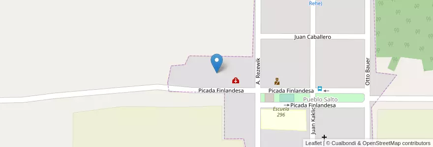 Mapa de ubicacion de Manzana 7 en アルゼンチン, ミシオネス州, Departamento Oberá, Pueblo Salto.