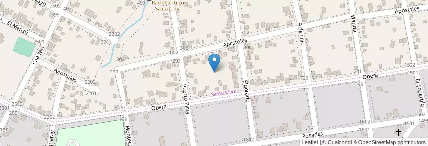 Mapa de ubicacion de Manzana 7 en Argentinien, Misiones, Departamento Capital, Municipio De Garupá.