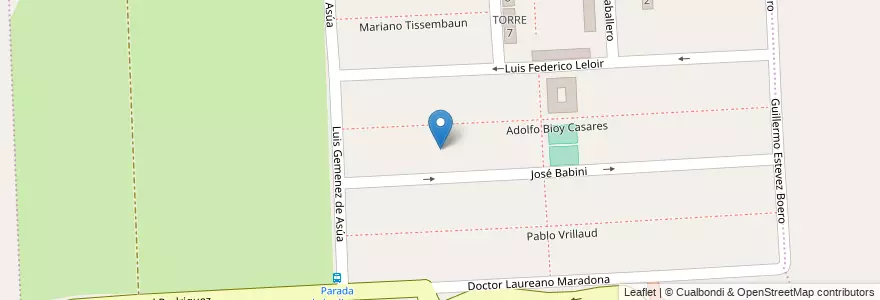 Mapa de ubicacion de Manzana 7 en Argentinië, Santa Fe, Departamento La Capital, Santa Fe Capital.