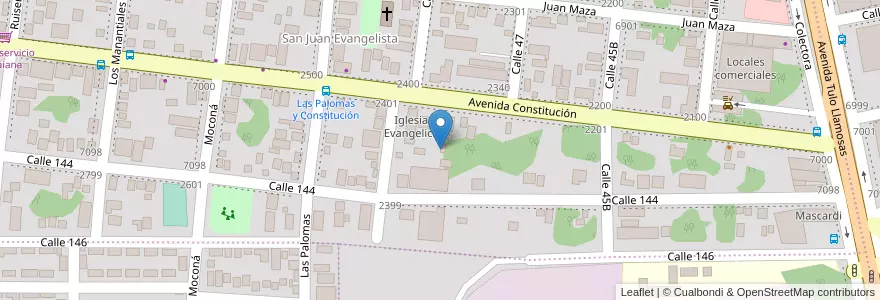 Mapa de ubicacion de Manzana 72 en アルゼンチン, ミシオネス州, Departamento Capital, Municipio De Posadas, Posadas.