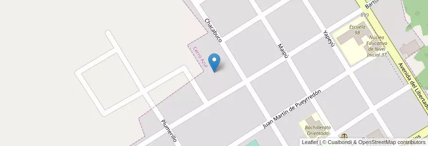 Mapa de ubicacion de Manzana 73 en 阿根廷, Misiones, Departamento Leandro N. Alem, Municipio De Cerro Azul.
