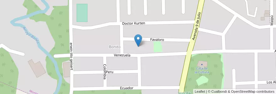 Mapa de ubicacion de Manzana 74 en Argentinien, Misiones, Departamento Montecarlo, Municipio De Montecarlo, Montecarlo.