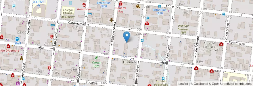 Mapa de ubicacion de Manzana 74 en 阿根廷, Misiones, Departamento Capital, Municipio De Posadas, Posadas.