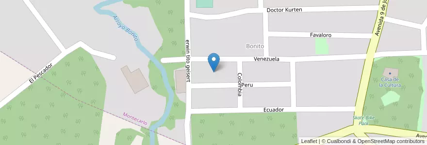Mapa de ubicacion de Manzana 76 en Argentinien, Misiones, Departamento Montecarlo, Municipio De Montecarlo, Montecarlo.