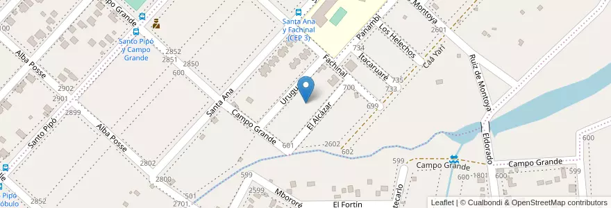 Mapa de ubicacion de Manzana 77 en 阿根廷, Misiones, Departamento Capital, Municipio De Garupá.