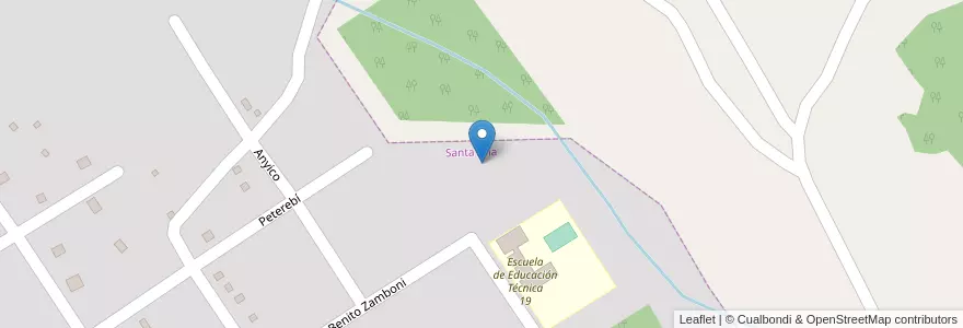 Mapa de ubicacion de Manzana 79 en Argentine, Misiones, Departamento Candelaria, Municipio De Santa Ana, Santa Ana.