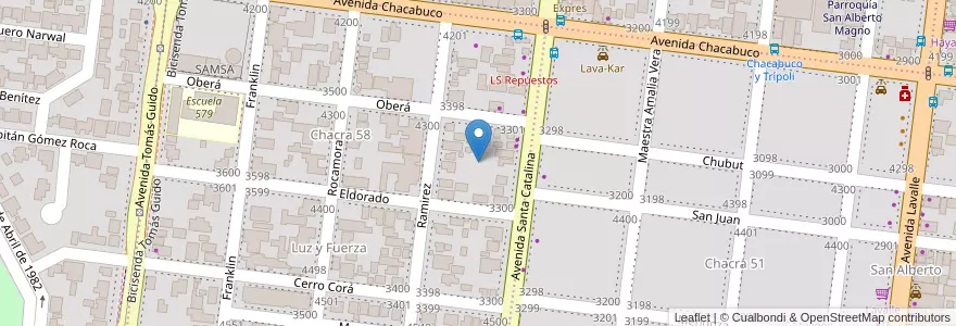 Mapa de ubicacion de Manzana 8 en آرژانتین, Misiones, Departamento Capital, Municipio De Posadas, Posadas.