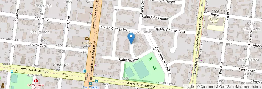 Mapa de ubicacion de Manzana 8 en Argentinië, Misiones, Departamento Capital, Municipio De Posadas, Posadas.