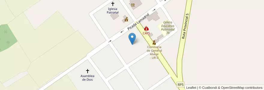 Mapa de ubicacion de Manzana 8 en Arjantin, Misiones, Departamento Oberá.