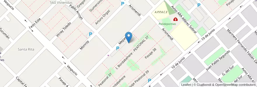 Mapa de ubicacion de Manzana 8 en 아르헨티나, Jujuy, Departamento Doctor Manuel Belgrano, Municipio De San Salvador De Jujuy.