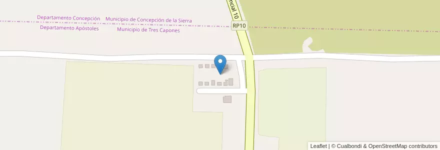Mapa de ubicacion de Manzana 8 en アルゼンチン, ミシオネス州, Departamento Apóstoles, Municipio De Tres Capones.