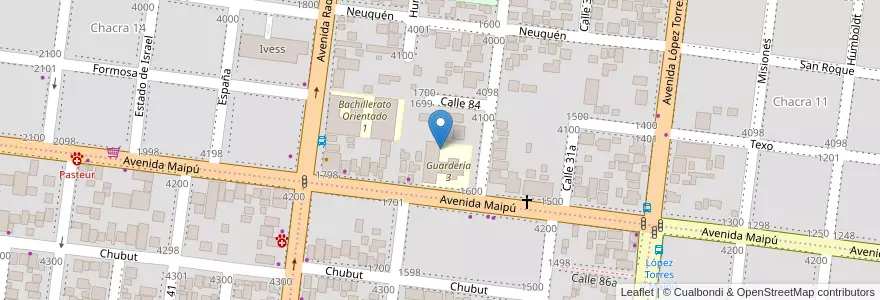 Mapa de ubicacion de Manzana 8 en アルゼンチン, ミシオネス州, Departamento Capital, Municipio De Posadas, Posadas.