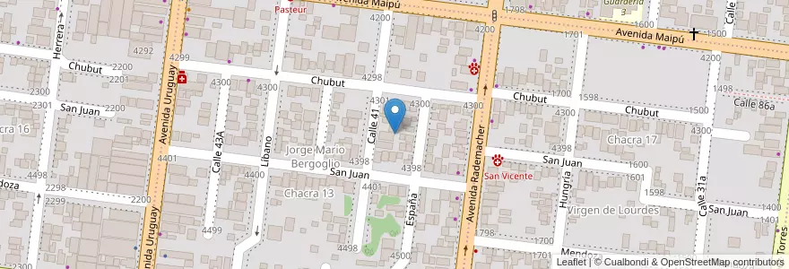 Mapa de ubicacion de Manzana 8 en Arjantin, Misiones, Departamento Capital, Municipio De Posadas, Posadas.