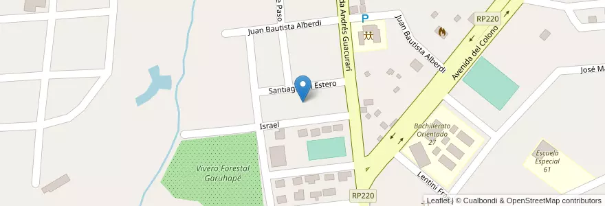 Mapa de ubicacion de Manzana 80 en الأرجنتين, Misiones, Departamento Libertador General San Martín, Municipio De Garuhapé.