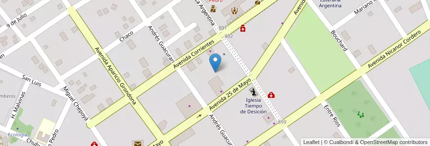 Mapa de ubicacion de Manzana 82 en الأرجنتين, Misiones, Departamento San Pedro, Municipio De San Pedro, San Pedro.