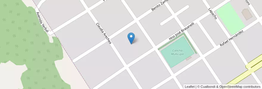 Mapa de ubicacion de Manzana 82 en アルゼンチン, ミシオネス州, Departamento Candelaria, Municipio De Santa Ana, Santa Ana.