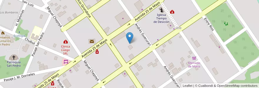 Mapa de ubicacion de Manzana 83 en Arjantin, Misiones, Departamento San Pedro, Municipio De San Pedro, San Pedro.