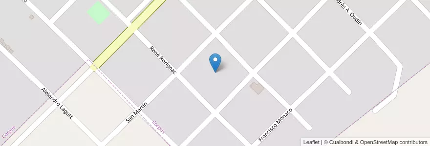Mapa de ubicacion de Manzana 83 en Arjantin, Misiones, Departamento San Ignacio, Municipio De Corpus Christi, Corpus Christi.