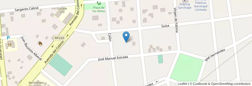 Mapa de ubicacion de Manzana 85 en 阿根廷, Misiones, Departamento Libertador General San Martín, Municipio De Garuhapé.