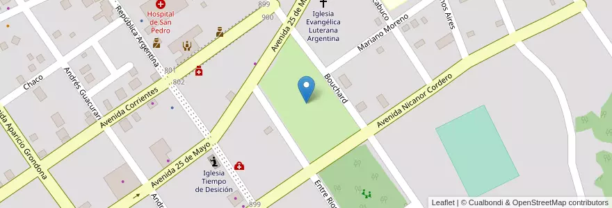 Mapa de ubicacion de Manzana 86 en Argentinië, Misiones, Departamento San Pedro, Municipio De San Pedro, San Pedro.