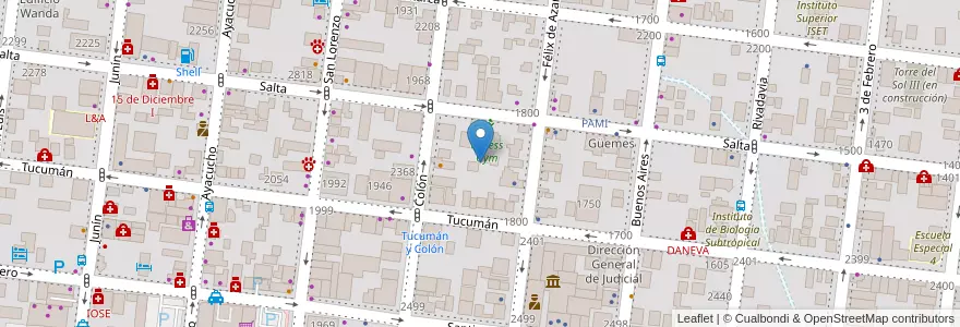 Mapa de ubicacion de Manzana 87 en Argentina, Misiones, Departamento Capital, Municipio De Posadas, Posadas.
