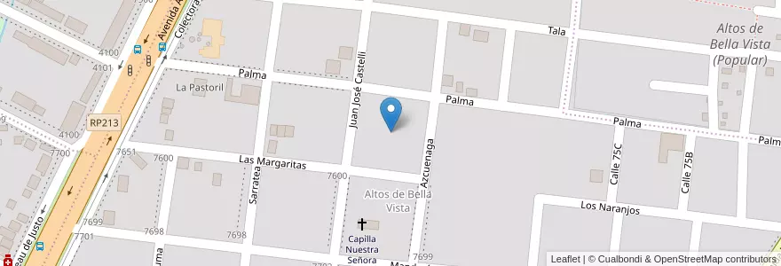 Mapa de ubicacion de Manzana 87 en アルゼンチン, ミシオネス州, Departamento Capital, Municipio De Posadas, Posadas.