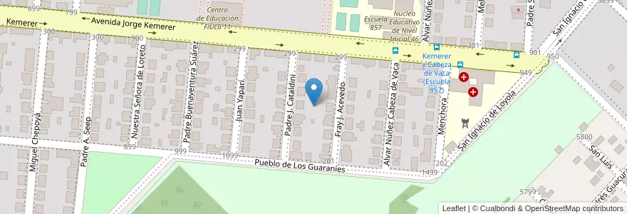 Mapa de ubicacion de Manzana 89 en Argentinië, Misiones, Departamento Capital, Municipio De Garupá.