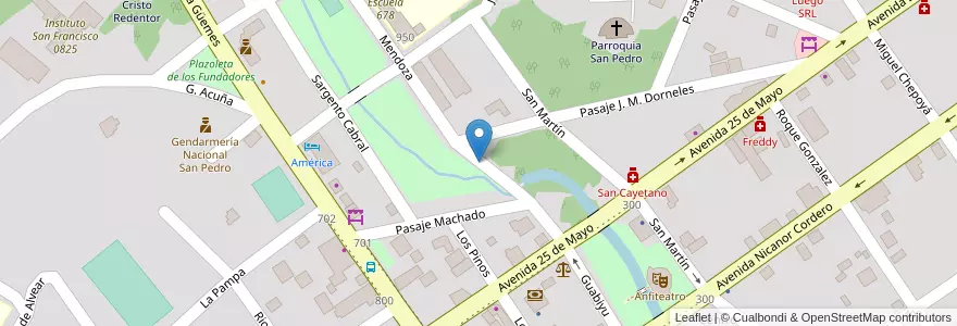 Mapa de ubicacion de Manzana 9 en アルゼンチン, ミシオネス州, Departamento San Pedro, Municipio De San Pedro, San Pedro.