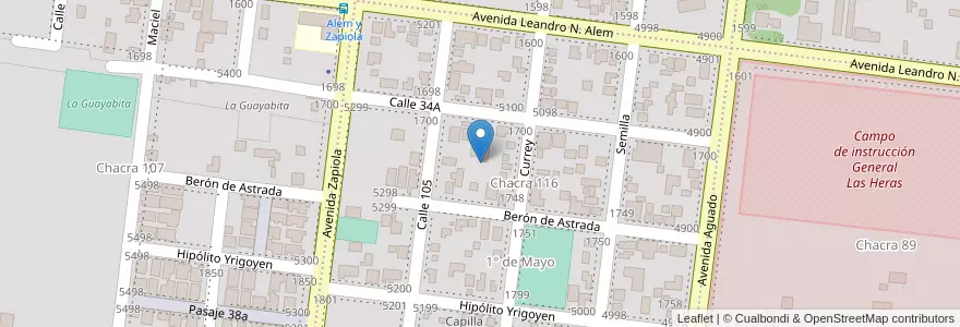 Mapa de ubicacion de Manzana 9 en アルゼンチン, ミシオネス州, Departamento Capital, Municipio De Posadas, Posadas.