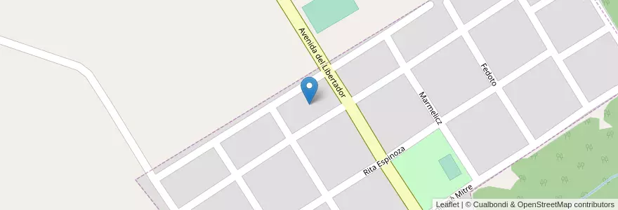 Mapa de ubicacion de Manzana 94 en アルゼンチン, ミシオネス州, Departamento Leandro N. Alem, Municipio De Cerro Azul.