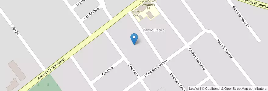Mapa de ubicacion de Manzana 95 en アルゼンチン, ミシオネス州, Departamento Montecarlo, Municipio De Montecarlo, Montecarlo.
