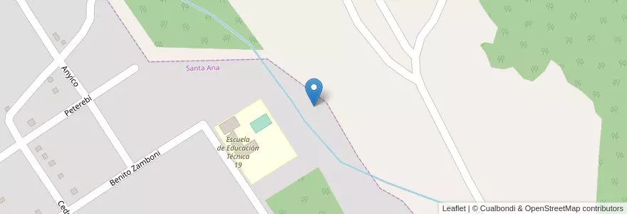 Mapa de ubicacion de Manzana 96 en アルゼンチン, ミシオネス州, Departamento Candelaria, Municipio De Santa Ana.