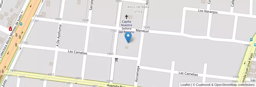 Mapa de ubicacion de Manzana 96 en アルゼンチン, ミシオネス州, Departamento Capital, Municipio De Posadas, Posadas.