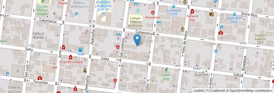 Mapa de ubicacion de Manzana 99 en アルゼンチン, ミシオネス州, Departamento Capital, Municipio De Posadas, Posadas.