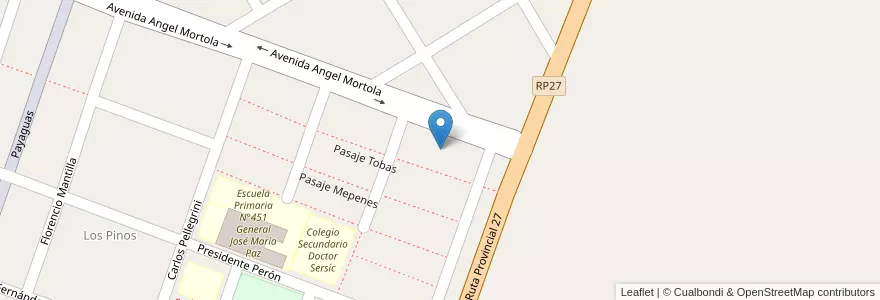 Mapa de ubicacion de Manzana A en الأرجنتين, Corrientes, Departamento Bella Vista, Municipio De Bella Vista.