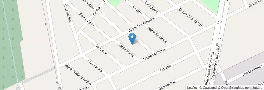 Mapa de ubicacion de Manzana E en アルゼンチン, チリ, メンドーサ州, Godoy Cruz, Departamento Godoy Cruz, Distrito Presidente Sarmiento.